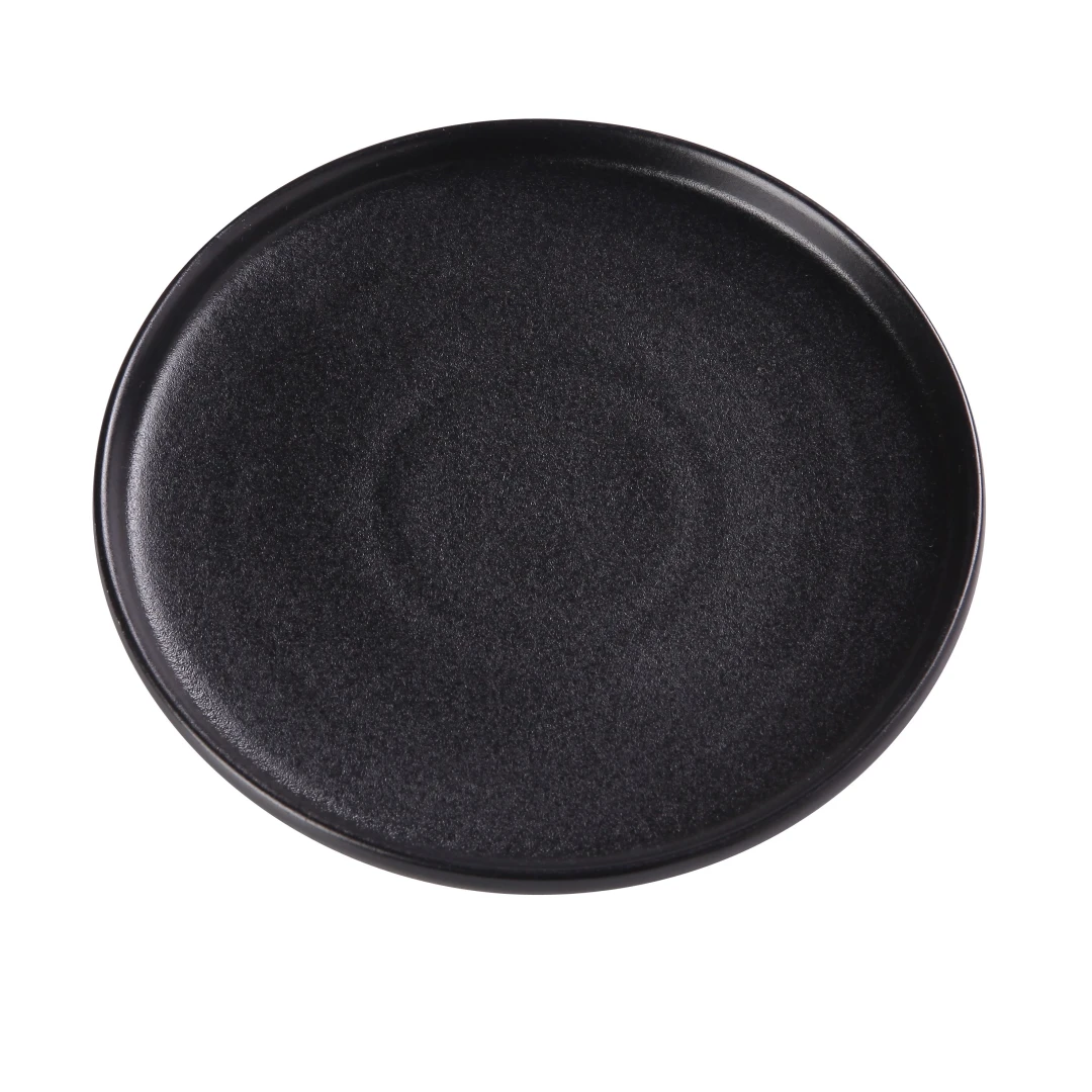 Yanco NB-108 8 1/4" Round Plate - Ceramic, Noble Black