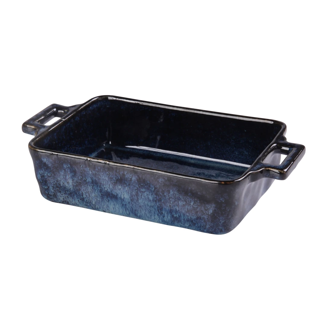 Yanco BL-912 70 oz Rectangular Bake Dish w/ Handle - Ceramic, Blue Star