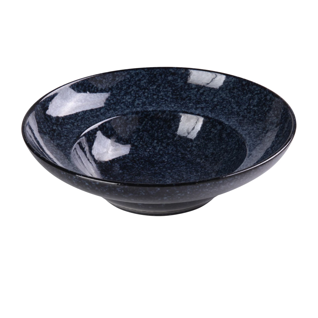 Yanco BL-711 20 oz Round Mediterranean Pasta Bowl - Ceramic, Blue Star