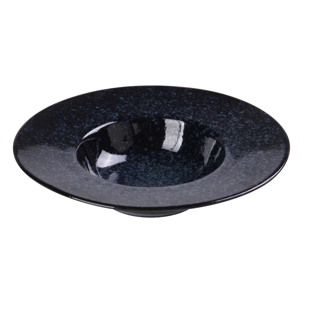 Yanco BL-610 10 oz Round Dessert Plate - Ceramic, Blue Star