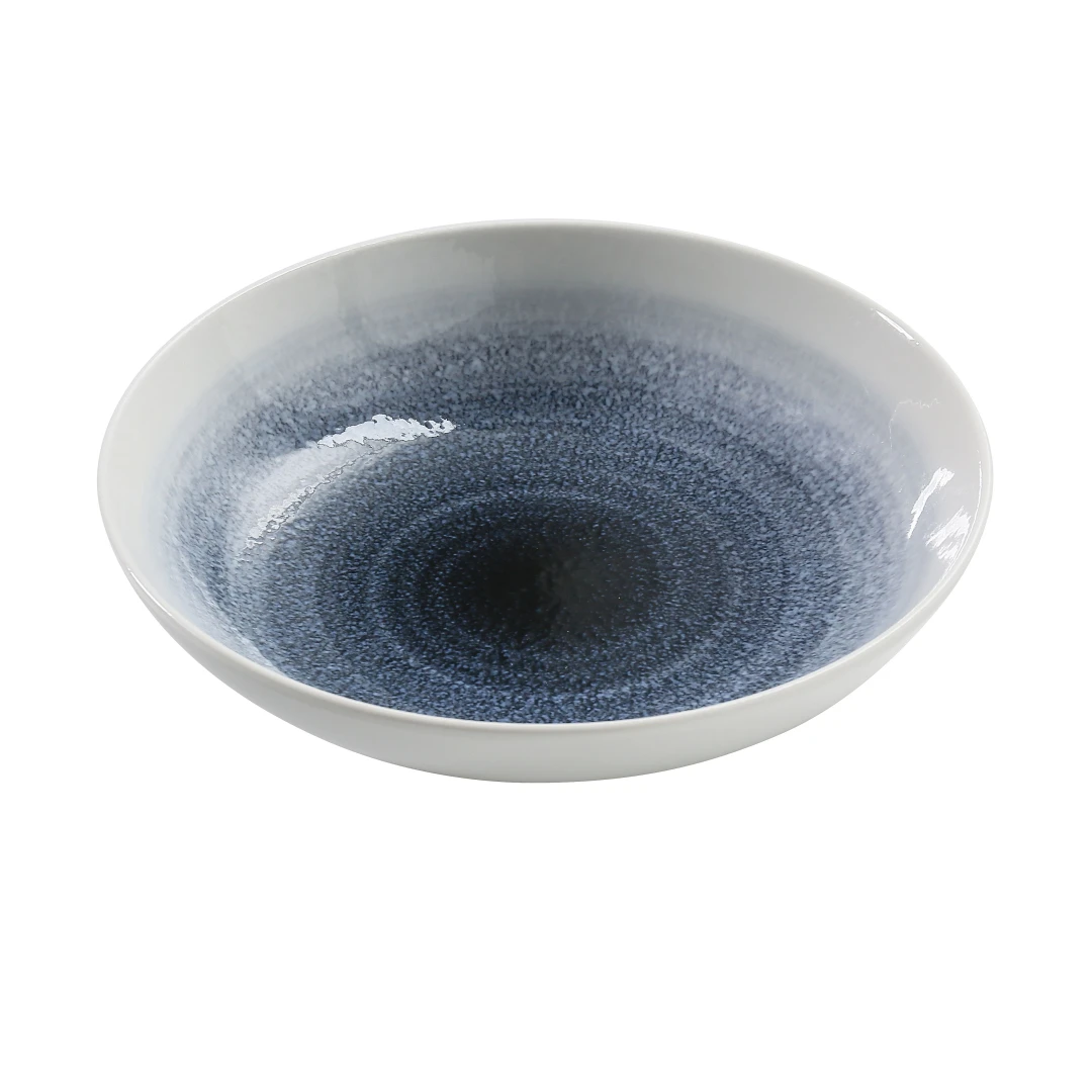 Yanco UN-608 30 oz Round Universe Soup/Salad Bowl - China, Blue