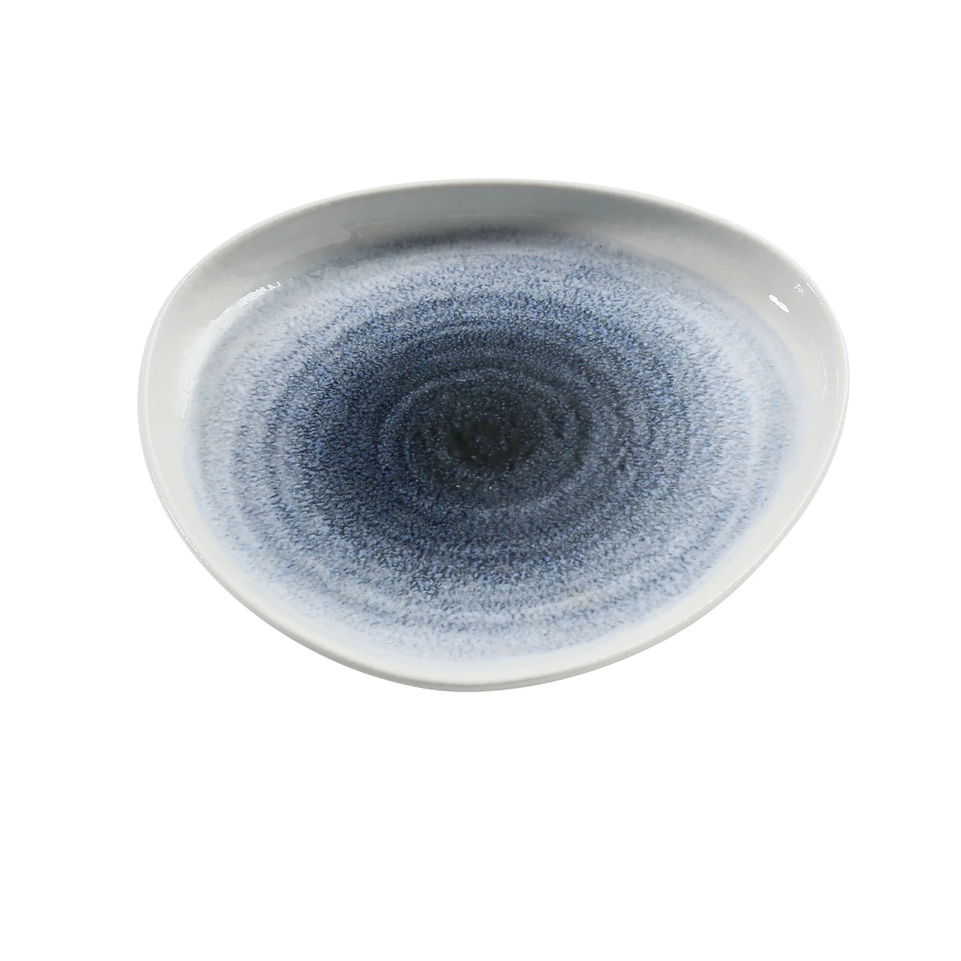 Yanco UN-309 9" Triangular Universe Plate - China, Blue