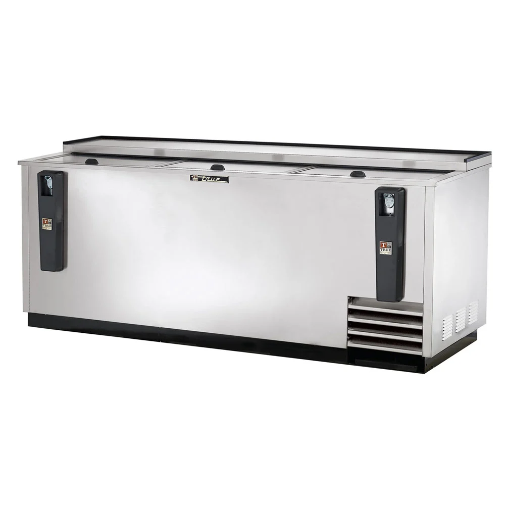 True TD-80-30-S-HC 80 1/2" Forced Air Bottle Cooler - Holds (720) 12 oz Bottles, Lid Locks, 115v