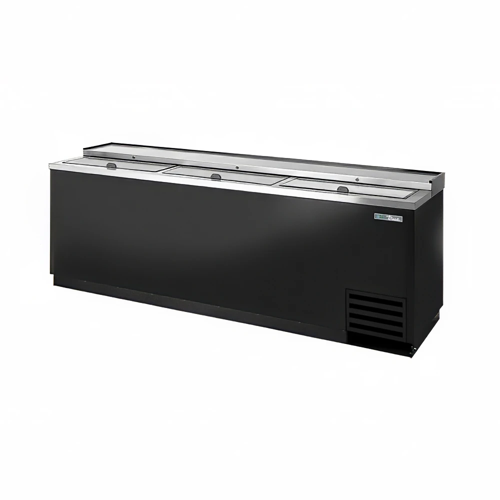 True TD-95-38-HC 95" Forced Air Bottle Cooler - Holds (900) 12 oz Bottles, Lid Locks, 115v