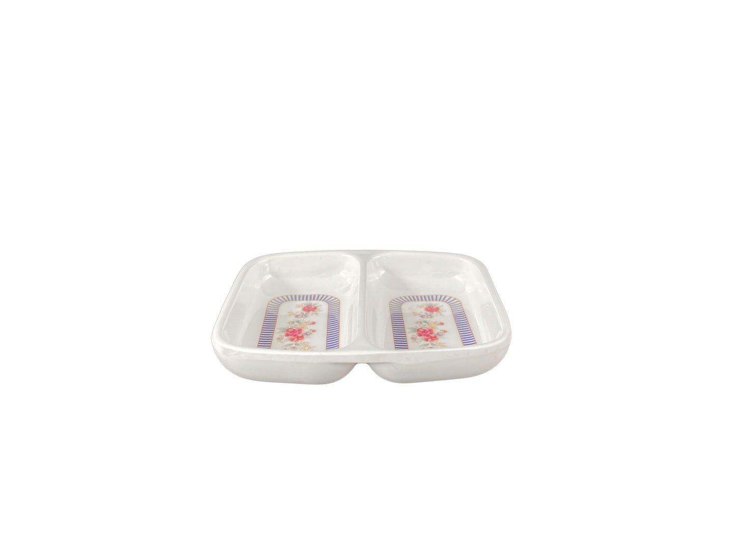 Thunder Group 1102AR 2 oz Melamine Twin Sauce Dish, Rose