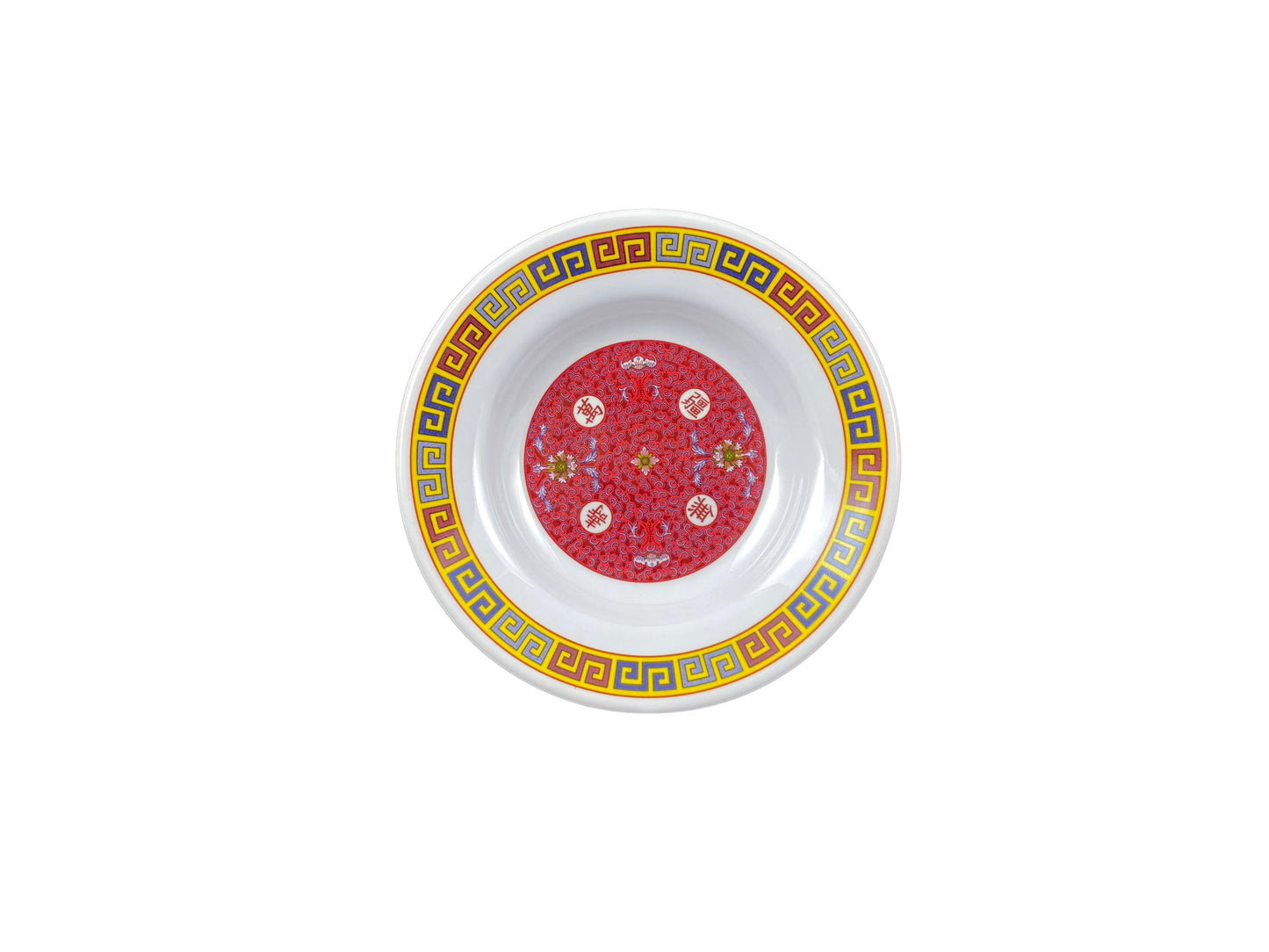 Thunder Group 1106TR 6" Round Longevity Soup Plate - Melamine, Red/White