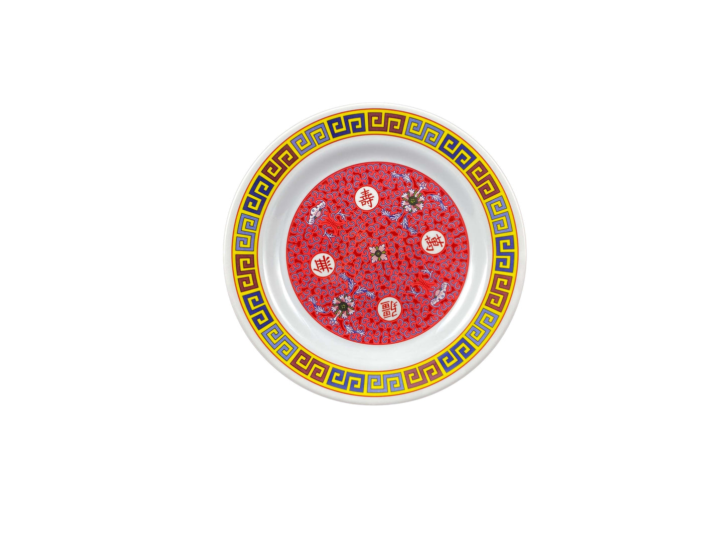 Thunder Group 1108TR 7 7/8" Round Longevity Soup Plate - Melamine, Red/White