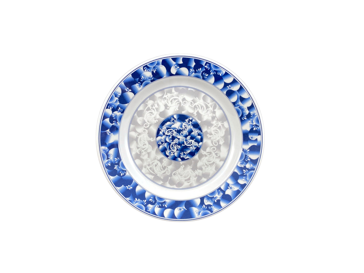Thunder Group 1110DL Blue Dragon 12 oz. Round Melamine Soup Plate - 12/Pack