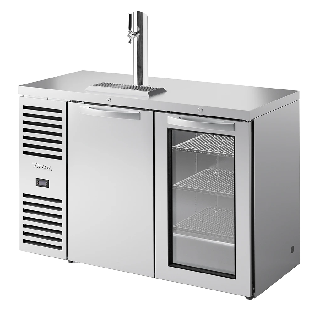 True TDR52-RISZ1-L-S-SG-1 52" Kegerator Beer Dispenser w/ (1) Keg Capacity - (1) Column, Stainless, 115v
