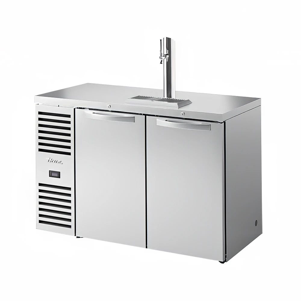 True TDR52-RISZ1-L-S-SS-1 52" Kegerator Beer Dispenser w/ (1) Keg Capacity - (1) Column, Stainless, 115v