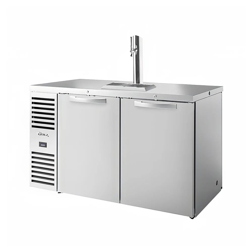 True TDR60-PTSZ1-L-S-SS-SS-1 60" Kegerator Pass-Thru Beer Dispenser w/ (2) Keg Capacity - (1) Column, Stainless, 115v