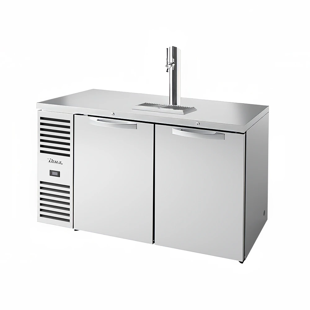True TDR60-RISZ1-L-S-SS-1 60" Kegerator Beer Dispenser w/ (2) Keg Capacity - (1) Column, Stainless, 115v
