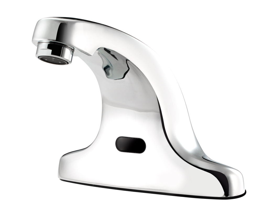 Krowne 16-197 Deck Mount Electronic Faucet - 4" Centers, Fixed Spout, Battery Operated