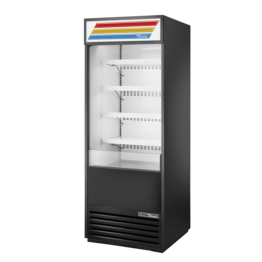 True TOAM-30-HC~TSL01 30" Vertical Open Air Cooler w/ (5) Levels, Black, 115v