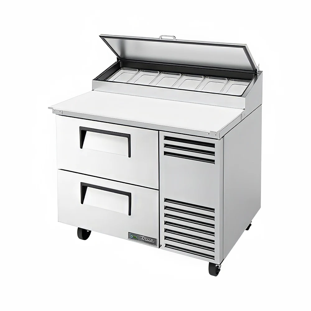 True TPP-AT-44D-2-HC 44" TPPAT Series Pizza Prep Table w/ Refrigerated Base, 115v
