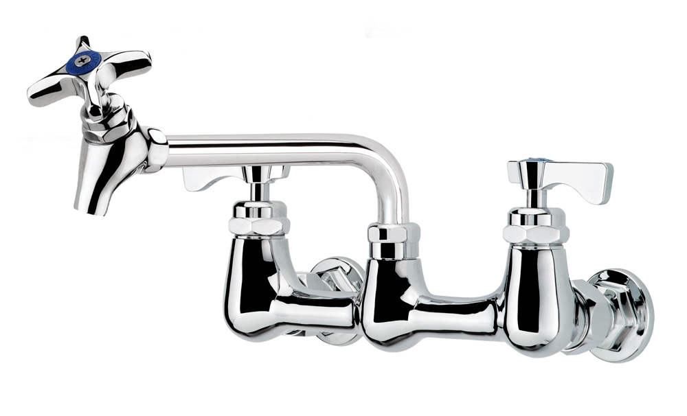 Krowne 16-250L Splash Mount Pot Filler Faucet w/ 6" Swing Nozzle