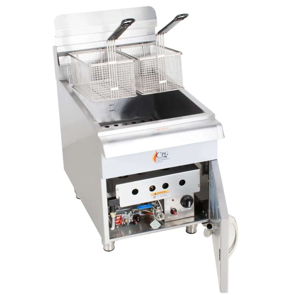 CPG FCPG30 (LP) Liquid Propane 30 lb. Countertop Fryer - 53,000 BTU