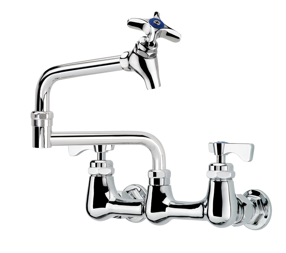 Krowne 16-251L Splash Mount Pot Filler Faucet w/ 12" Swing Nozzle