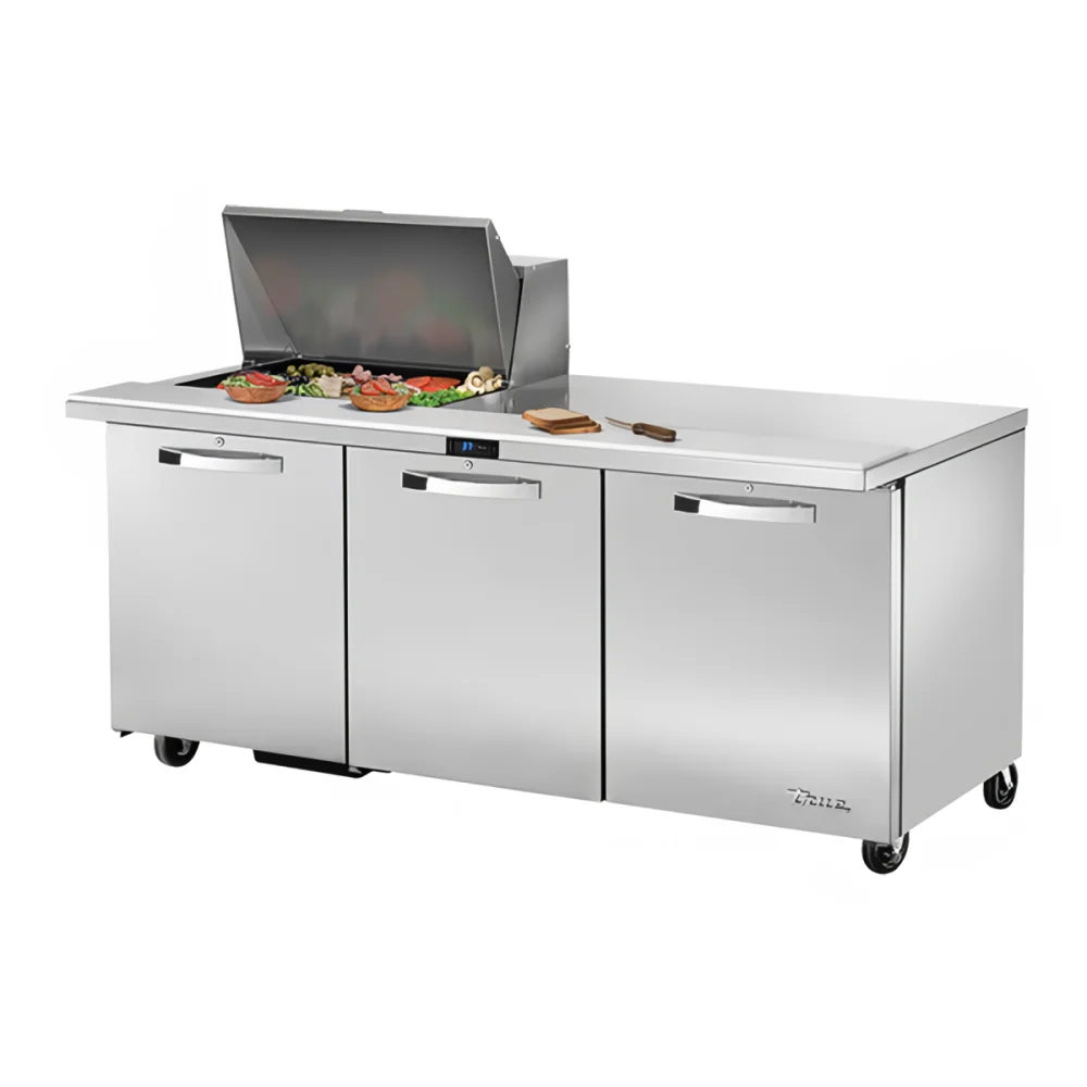 True TSSU-72-12M-B-HC~SPEC3 72" Spec Series® Mega Top Sandwich/Salad Prep Table w/ Refrigerated Base, 115v