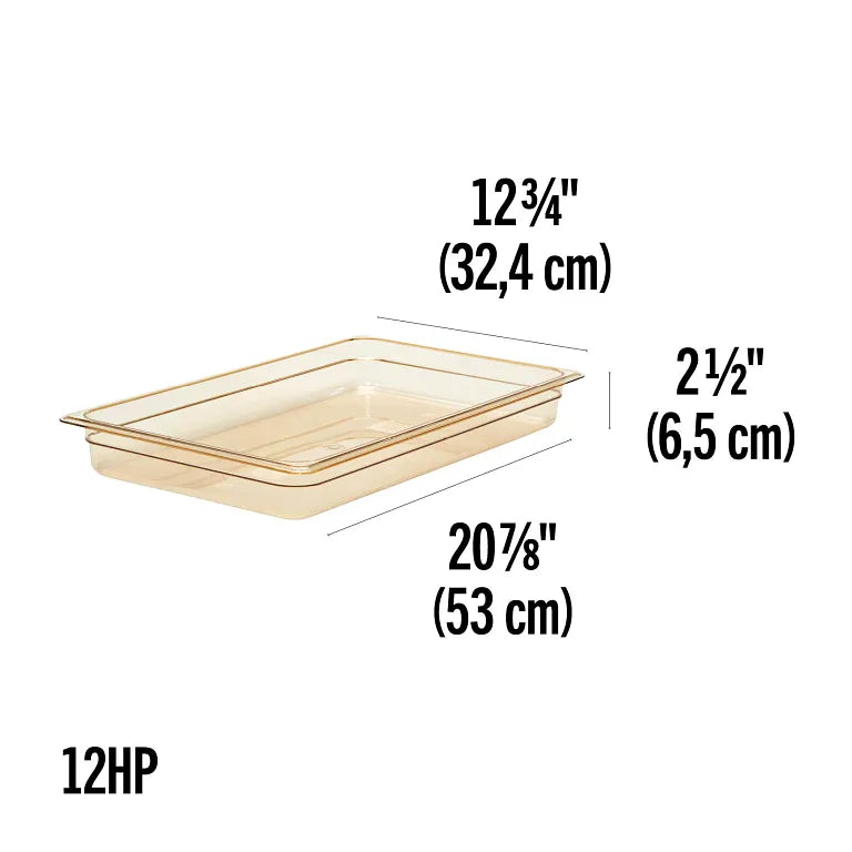 Food Pan Amber High Heat