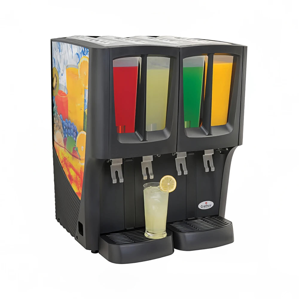 Crathco G-Cool Mini Quattro C-4D-16 Quadruple 2.4 Gallon Bowl Premix Cold Beverage Dispenser