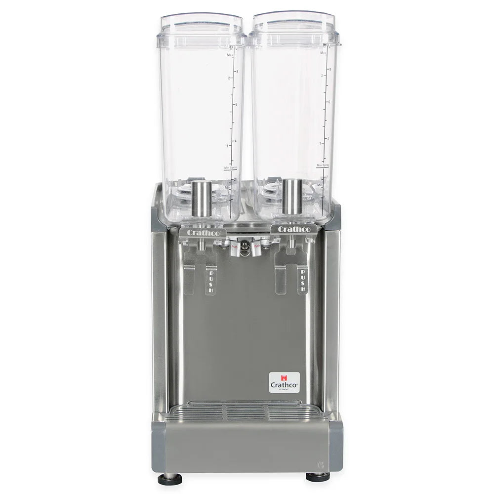 Crathco CS-2E-16-290 Refrigerated Drink Dispenser w/ (2) 2 2/5 gal Bowls, Pre Mix, 120v