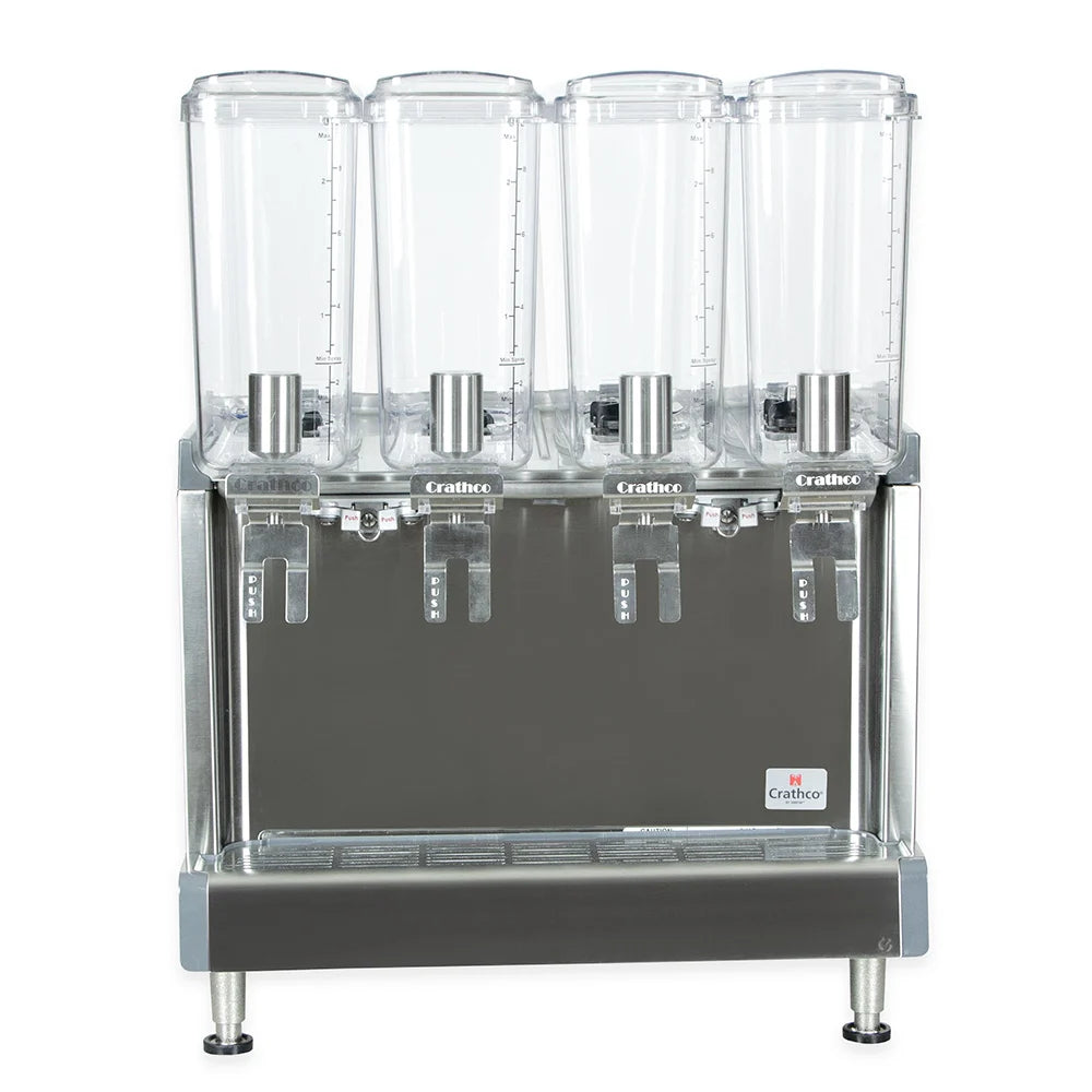 Crathco CS-4E-16-290 Refrigerated Drink Dispenser w/ (4) 2 2/5 gal Bowls, Pre Mix, 120v