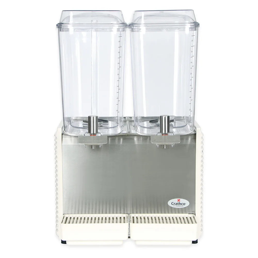 Crathco D25-4 Refrigerated Drink Dispenser w/ (2) 5 gal Bowls, Pre Mix, 115v