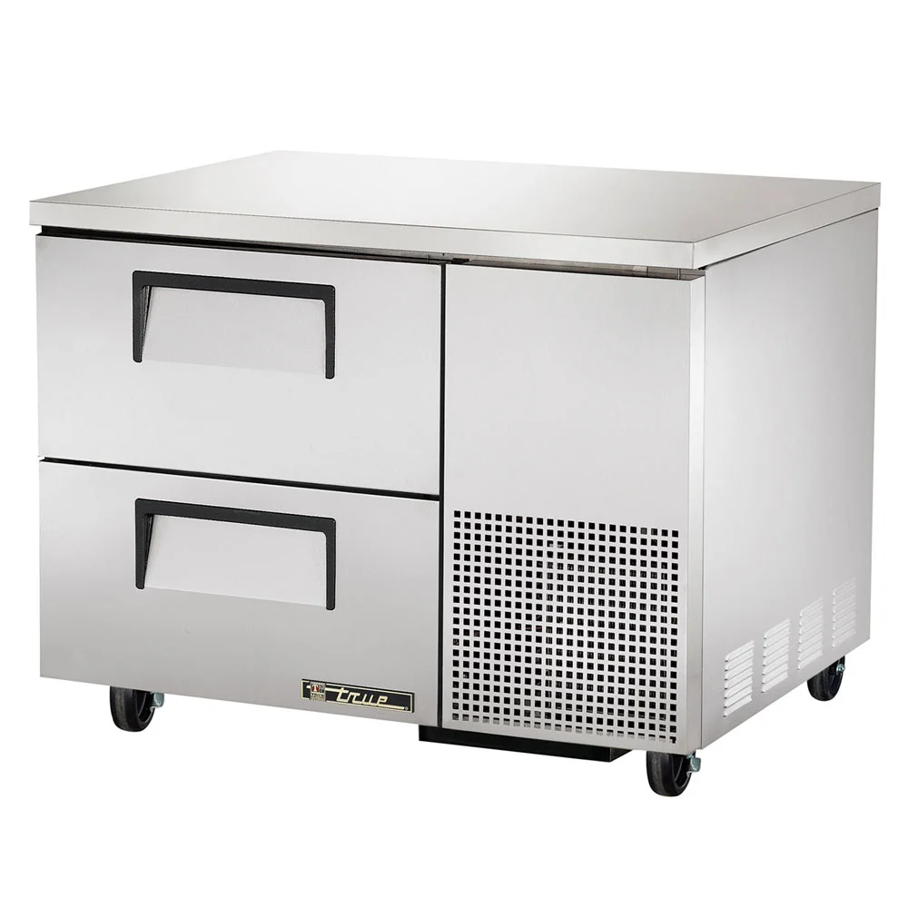 True TUC-44D-2-HC 44" W Undercounter Refrigerator w/ (1) Section & (2) Drawers, 115v