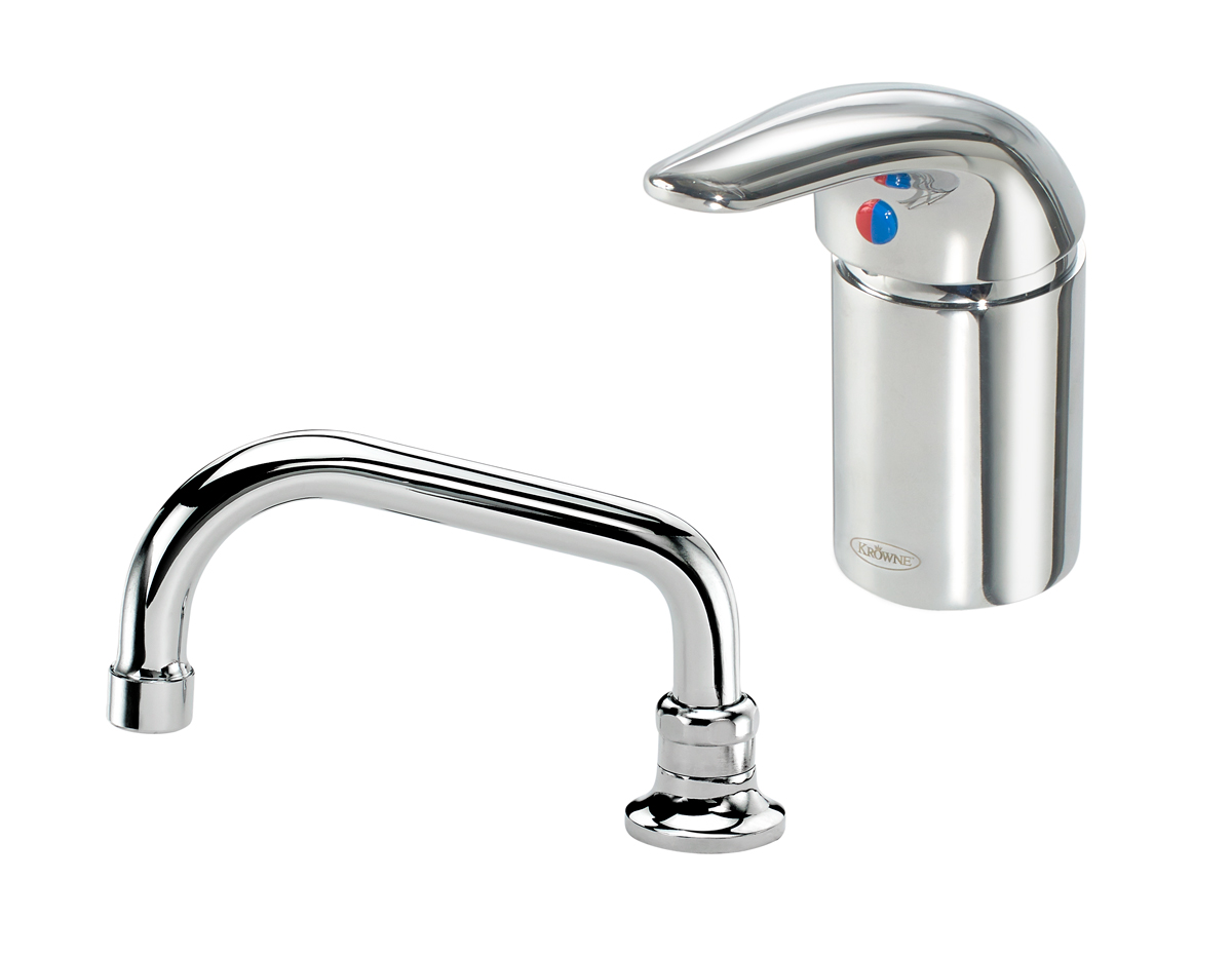 Krowne 16-331L Deck Mount Faucet w/Remote Spout & Single Hole