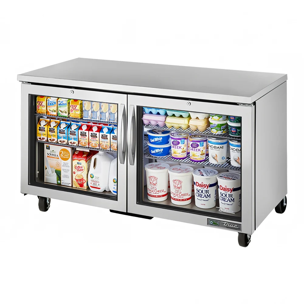 True TUC-60G-HC~FGD01 ADA 60" W Undercounter Refrigerator w/ (2) Sections & (2) Doors, 115v
