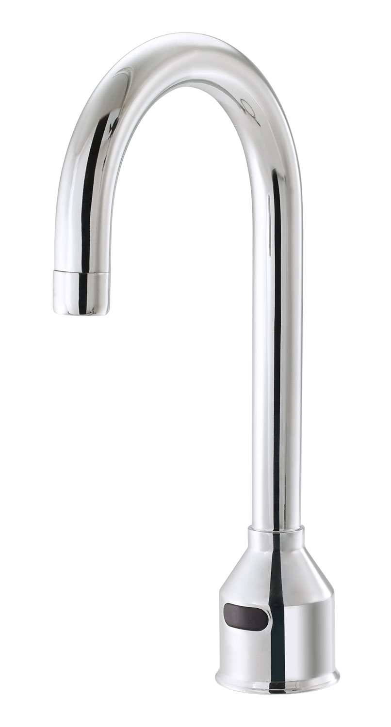 Krowne 16-650 Deck Mount Electronic Faucet - Single Hole, Gooseneck Spout, Battery Operated