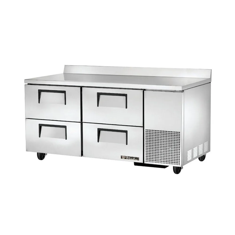 True TWT-67D-4-HC 67" Worktop Refrigerator w/ (2) Sections & (4) Drawers, 115v