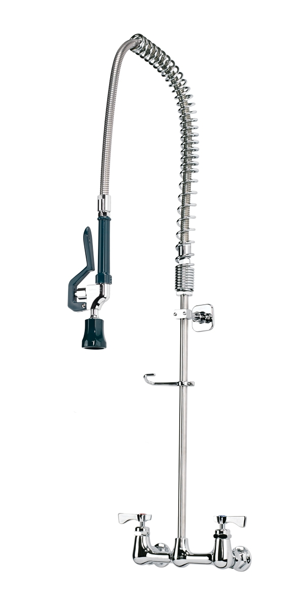 Krowne 17-108WL 36"H Wall Mount Pre Rinse Faucet - 1 1/5 GPM, Base with Nozzle