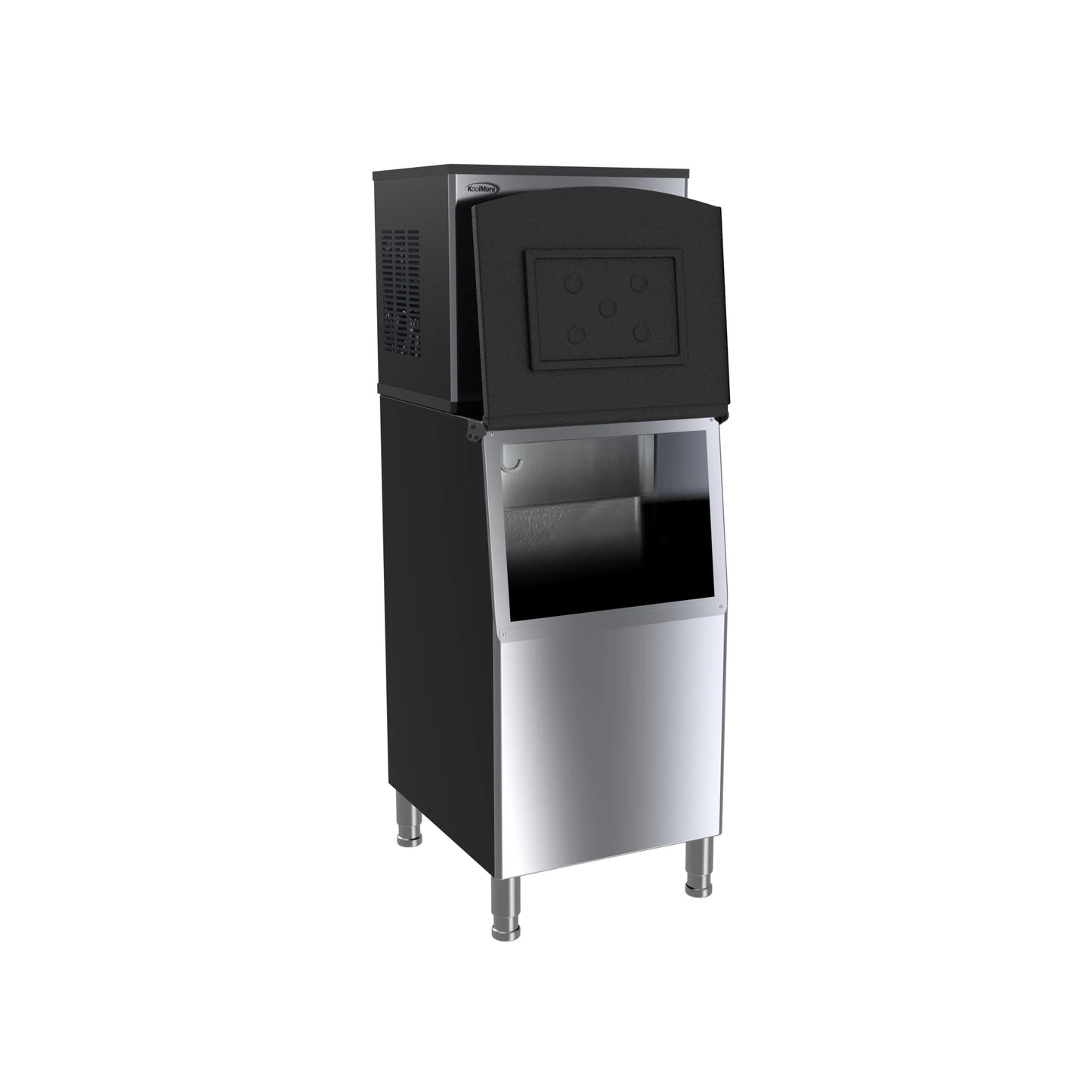 KoolMore CIM-315 25 In. Stainless-Steel Commercial Air Cooled Modular Ice Maker With Full Cube Production 315lbs/24h
