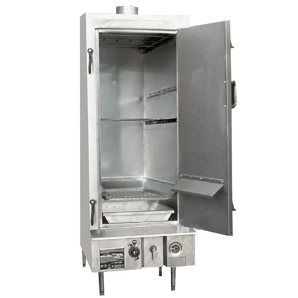 TOWN Smokehouse SM-24-R-SS Liquid Propane 24" Stainless Steel  with Right Door Hinges 45,000 BTU
