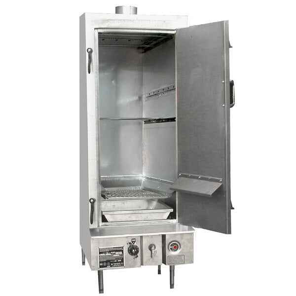 TOWN Smokehouse SM-24-R-SS Natural Gas 24" Stainless Steel  with Right Door Hinges 45,000 BTU