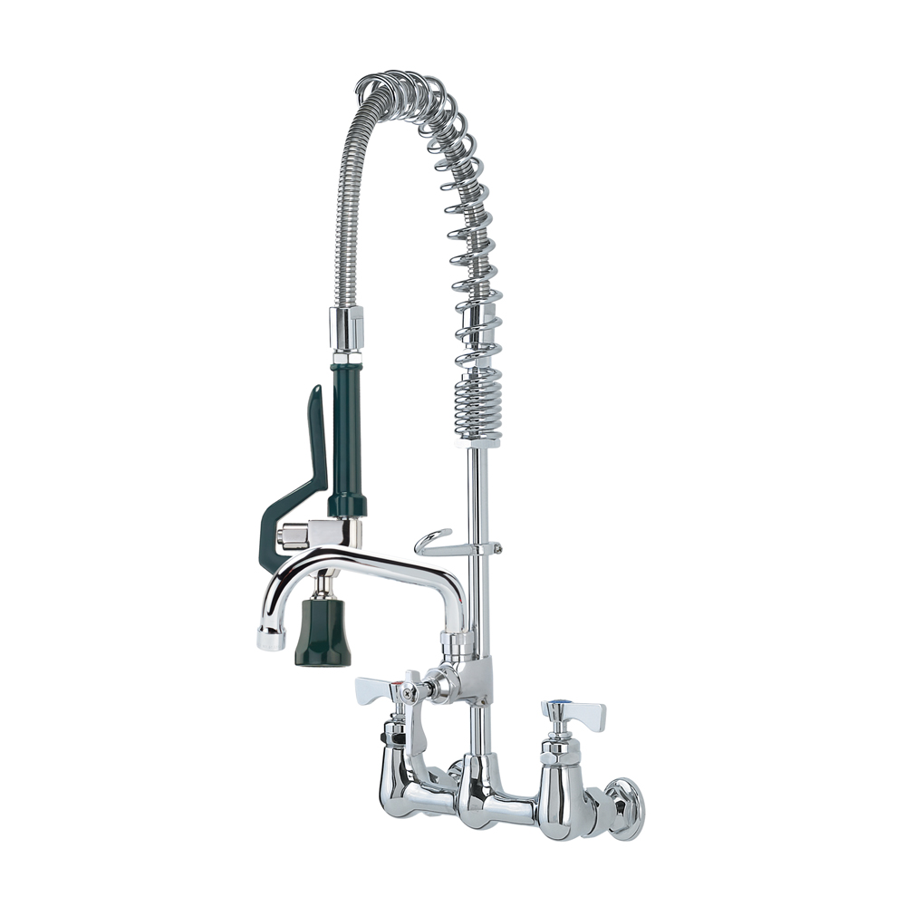 Krowne 18-706L 22 1/2"H Wall Mount Pre Rinse Faucet - 1 1/5 GPM, Base with Nozzle