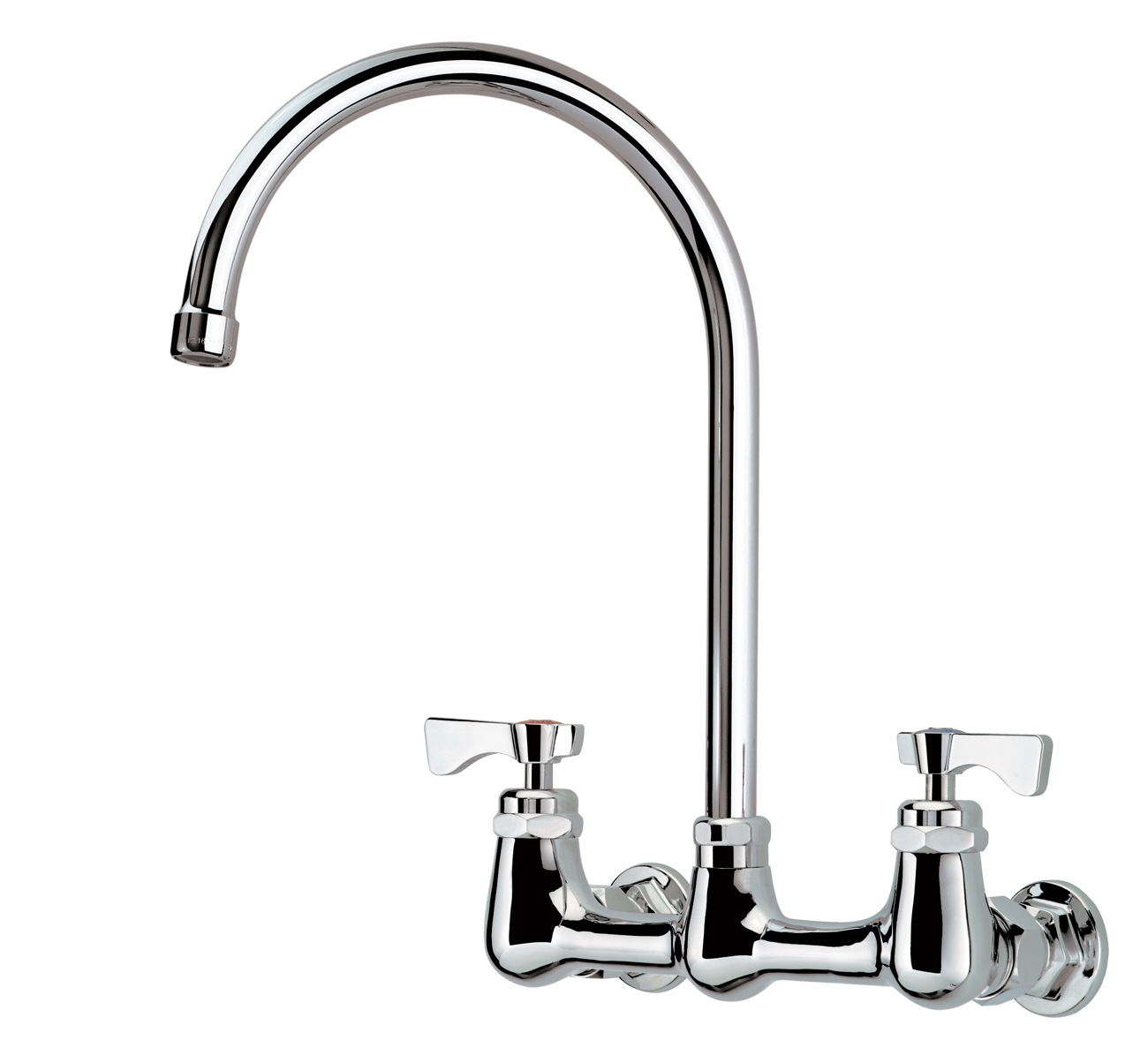 Krowne 14-802L Splash Mount Faucet - 8 1/2" Gooseneck Spout, 8" Centers