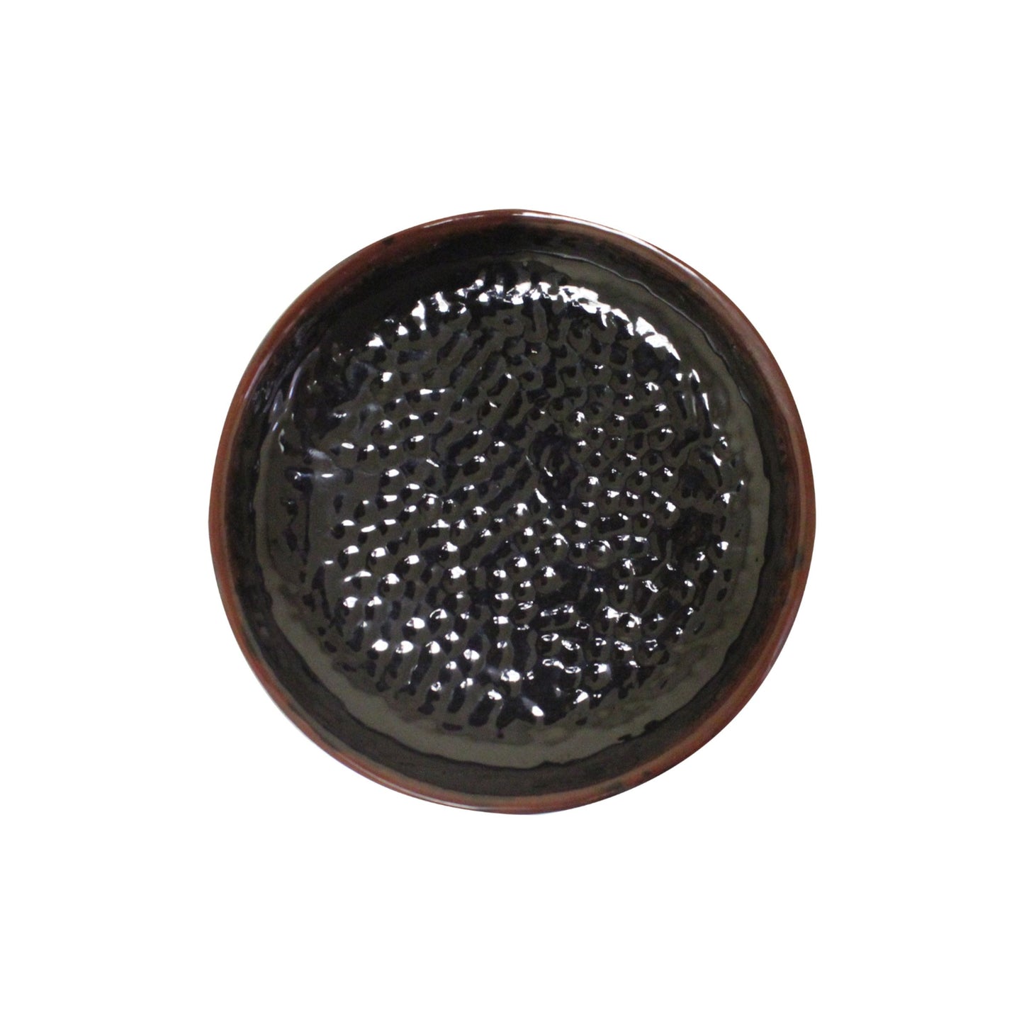 Thunder Group 1703TM Tenmoku Black 2 oz. Round Melamine Sauce Dish - 12/Pack