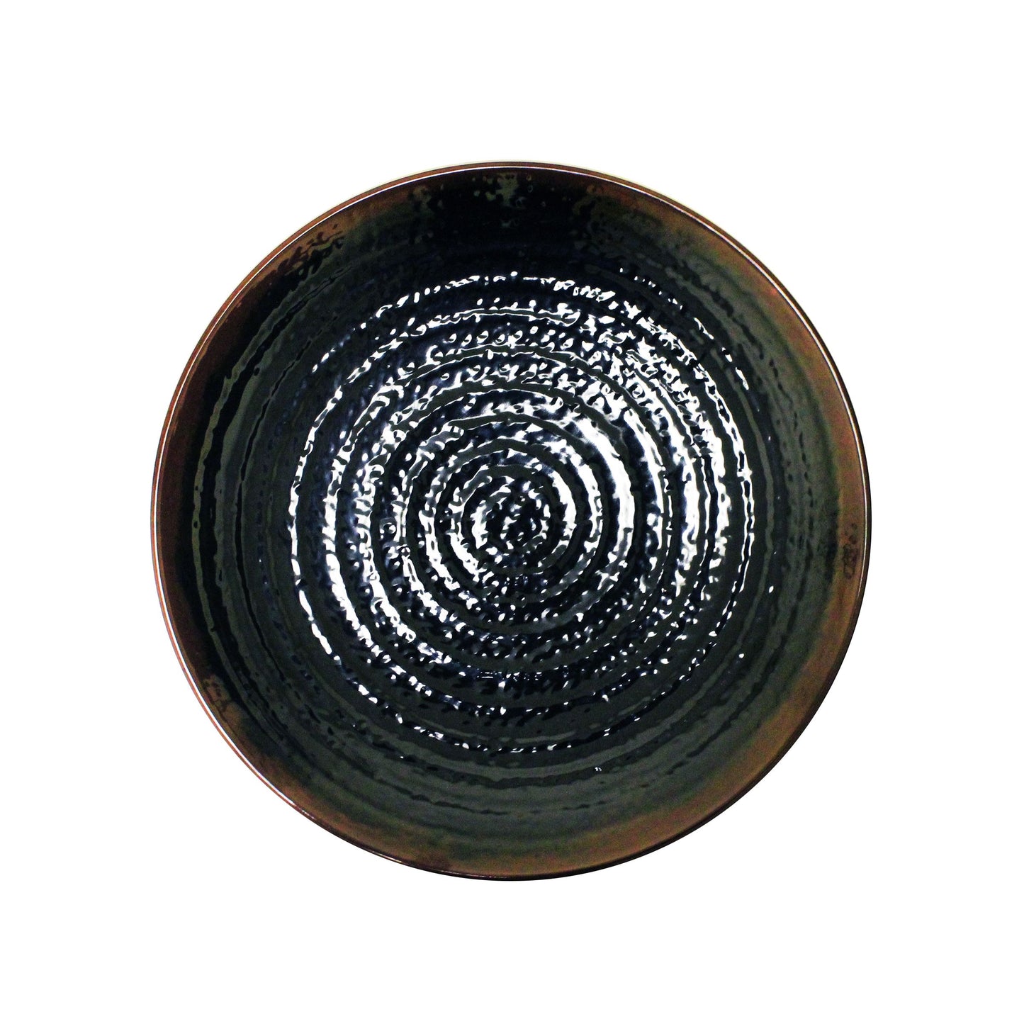 Thunder Group 1708TM Tenmoku Black 8 1/4" Round Melamine Plate - 12/Pack