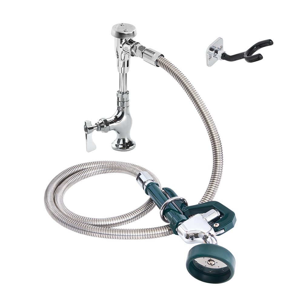 Krowne 19-203L 10 1/2"H Deck Mount Pre Rinse Faucet - 1 3/5 GPM, Base with Nozzle