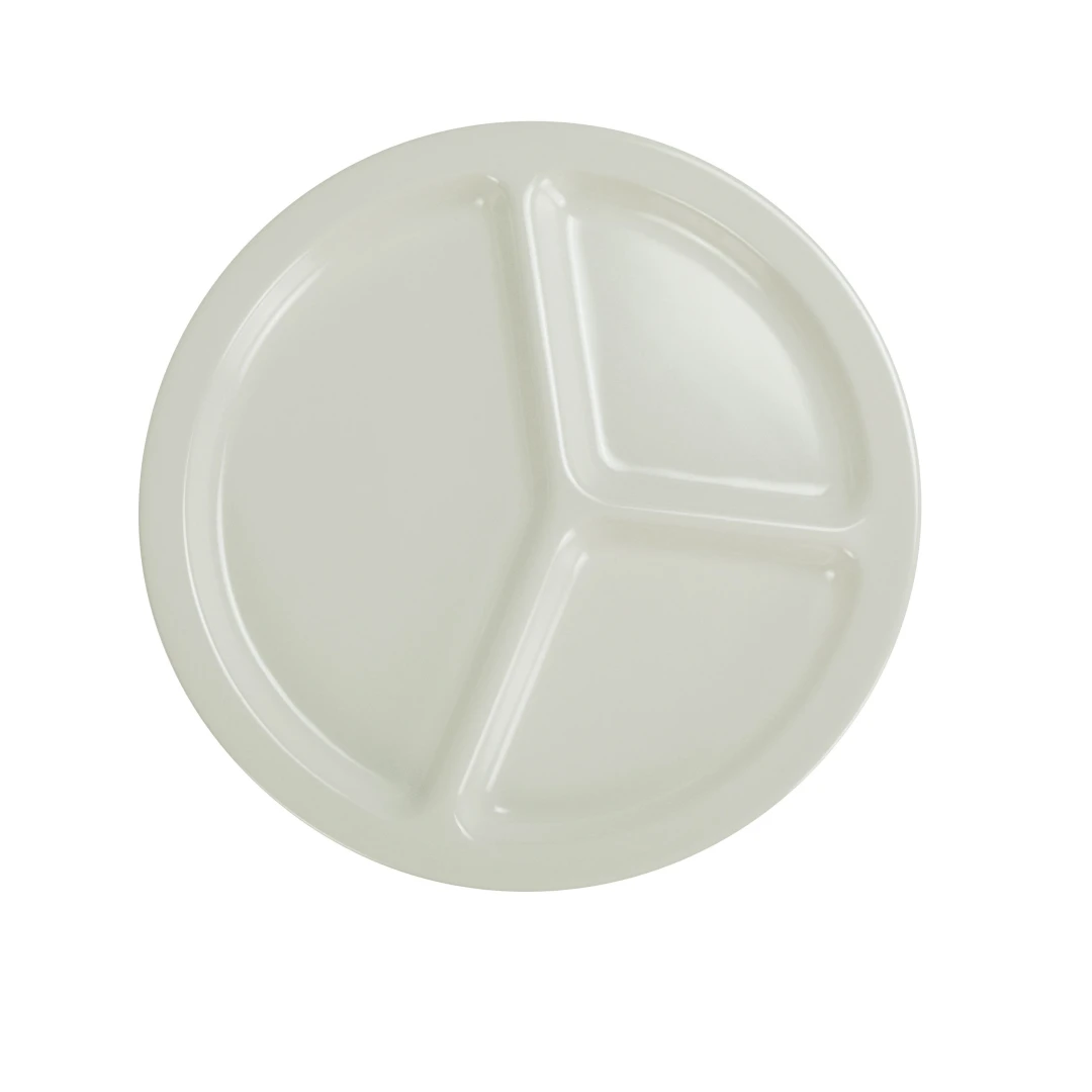 Yanco MS-710IV Milestone Compartment Plate 10" Dia. 3-compartments