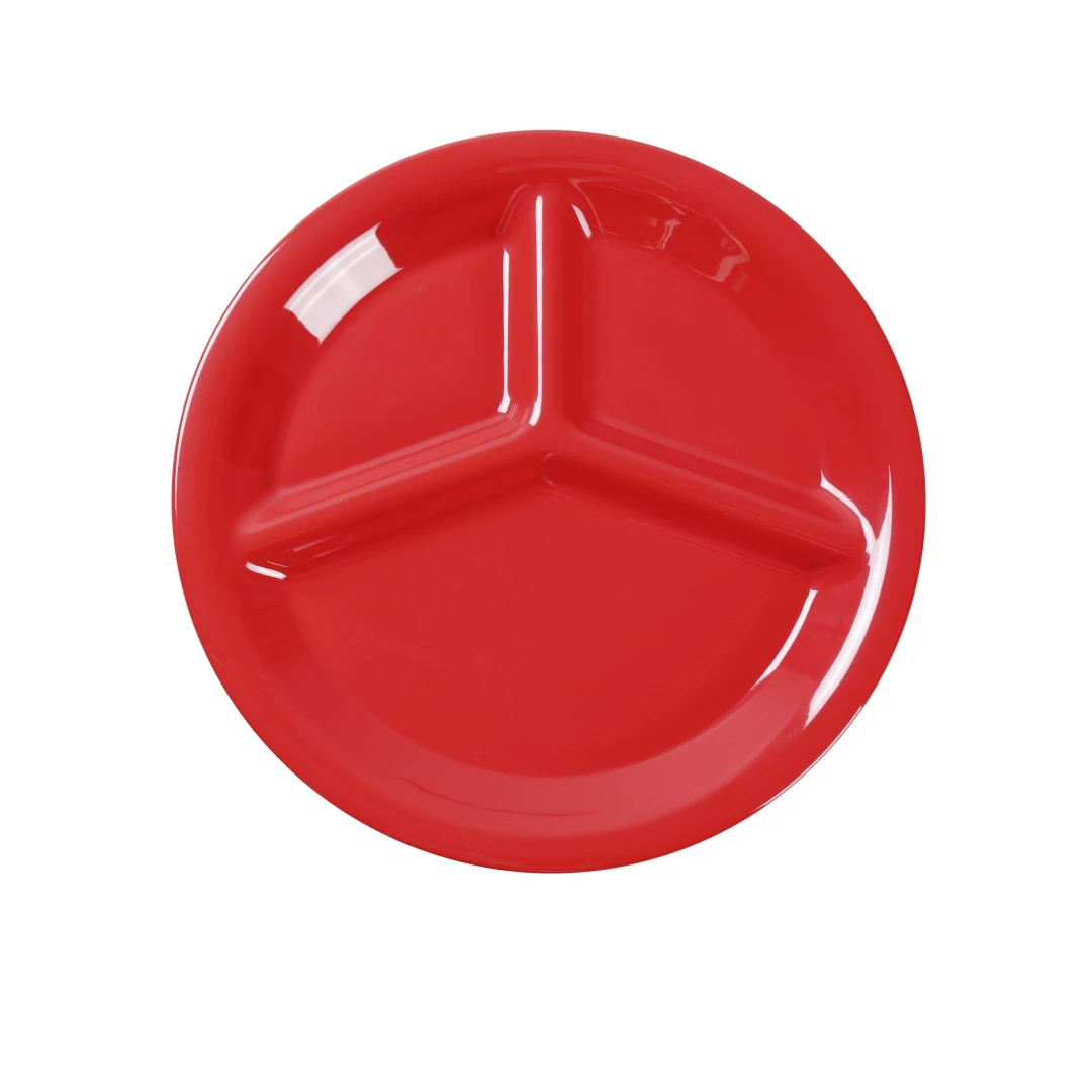 Yanco MS-710RD Milestone Compartment Plate 10" Dia. 3-compartments