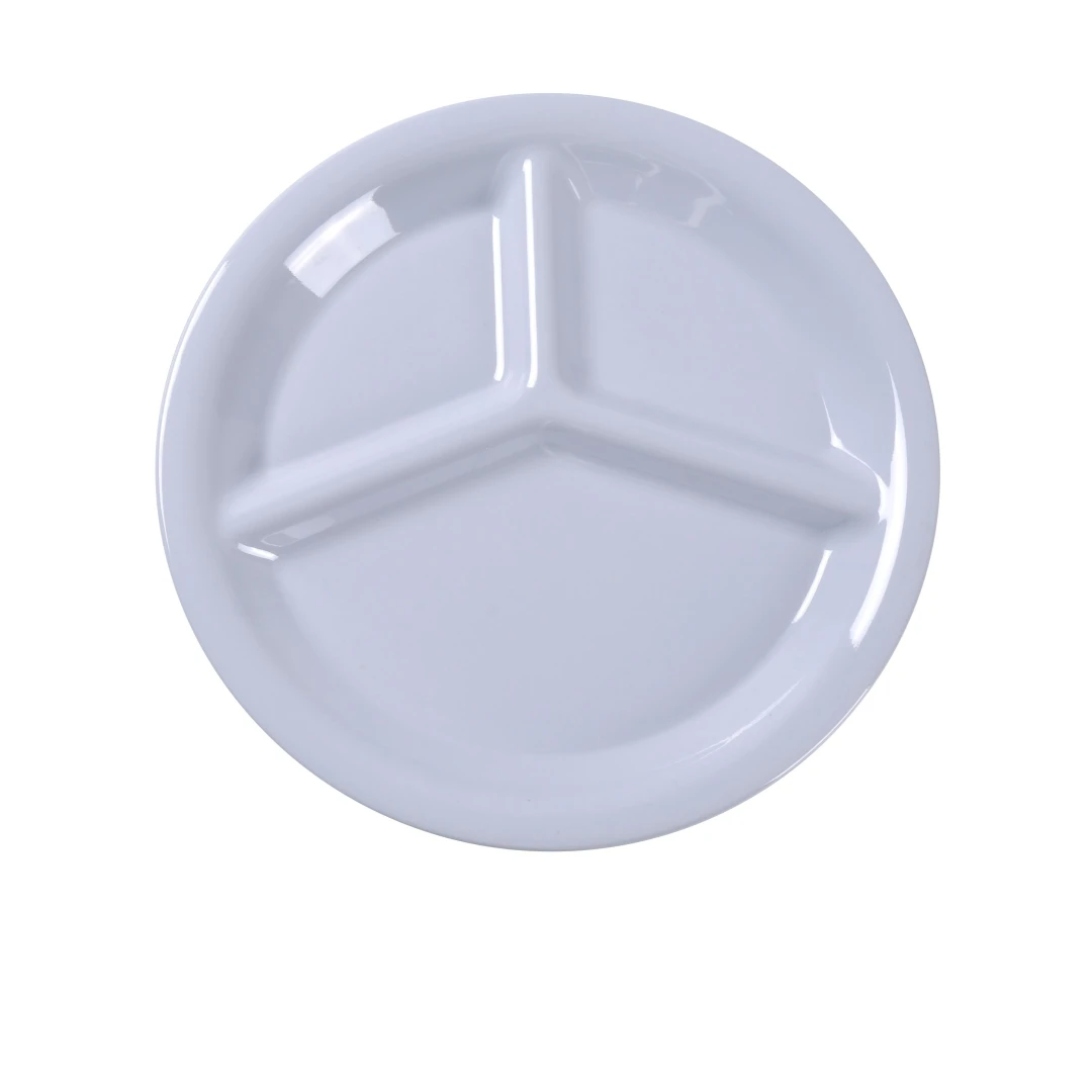 Yanco MS-710WT Milestone Compartment Plate 10" Dia. 3-compartments