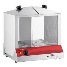 Avantco HDS-200  Dog / 48 Bun Hot Dog Steamer / Merchandiser - 120V, 1300W 200 hot dogs