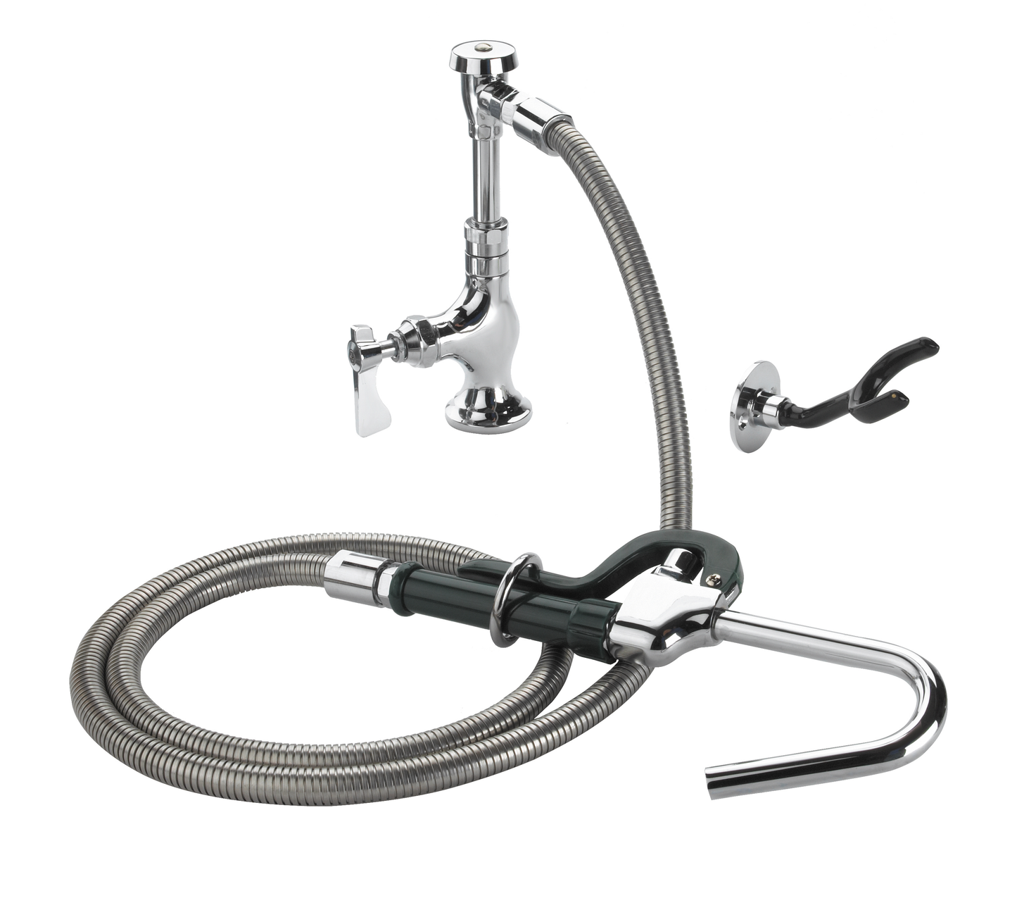 Krowne 20-203L Deck Mount Pot Filler Faucet w/ 72" Hose & Hook Nozzle
