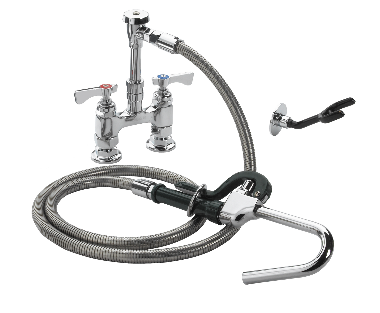 Krowne 20-204L Deck Mount Pot Filler Faucet w/ 72" Hose & Hook Nozzle