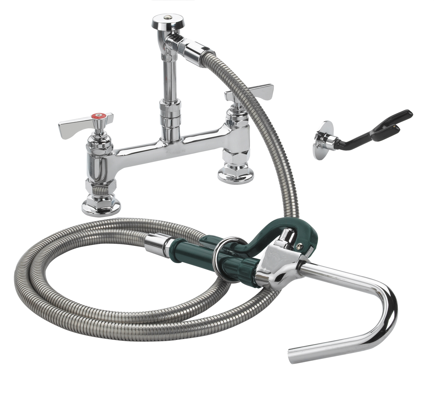 Krowne 20-208L Deck Mount Pot Filler Faucet w/ 72" Hose & Hook Nozzle