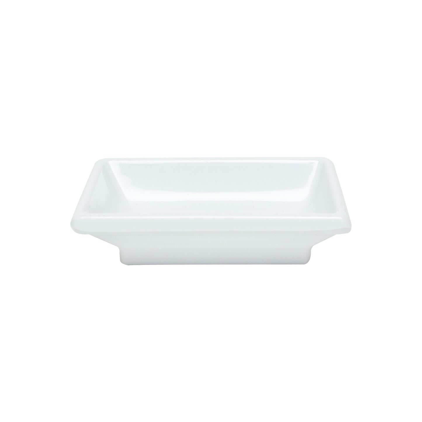 Thunder Group 19001WT Classic White 2 oz. Rectangular Melamine Sauce Dish - 12/Case